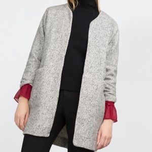 Zara Collection Grey Cardigan/blazer coat